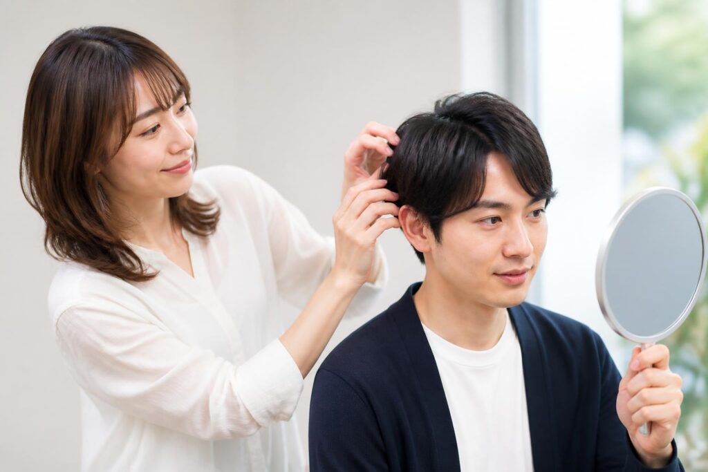 頭頂部の薄毛を隠す方法は？
